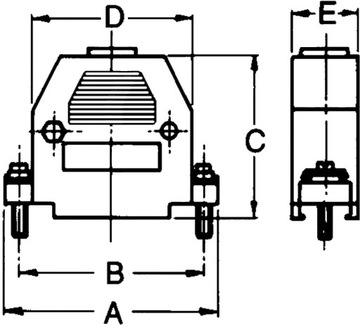 OBUDOWA D-SUB METALIZOWANA Z TWORZYWA CANNON 25P