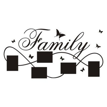 Napis na ścianę, naklejka - Family ... 222