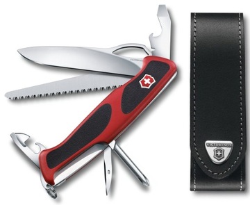 Victorinox 0.9663.MC, Карманный нож Ranger 78 M Grip + кожаный чехол 4.0505.L