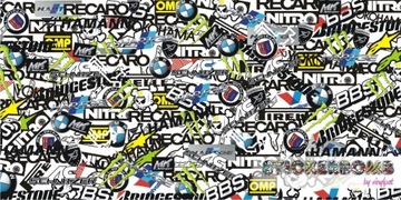 Наклейка STICKERBOMB STICKER BOMB УЗОРЫ 200х50 см