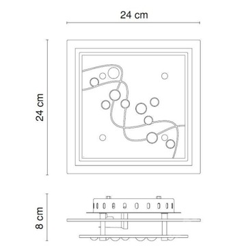 LAMPA PLAFON KINKIET 24CM SARAGOSSA