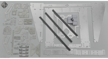 Rama aluminiowa + prowadnice Prusa I3 Drukarka 3D