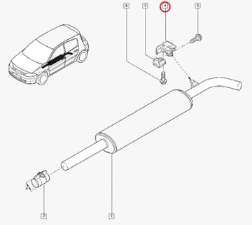 НОВАЯ ПОДВЕСКА ГЛУШИТЕЛЯ RENAULT MEGANE II SCENIC II