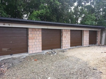 Segmentowa Brama Garażowa 260x250 - BRĄZ / BIEL