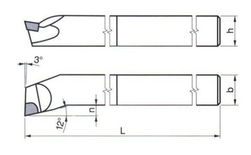 Нож токарный NNWb ISO9R 1212 P20 12x12 3 шт.