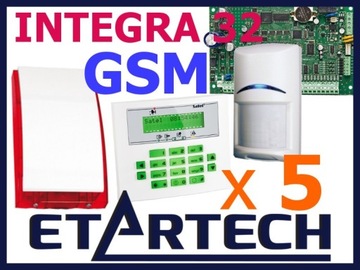 КОМПЛЕКТ SATEL с GSM Integra 32 LCD 5x BOSCH SP 4001