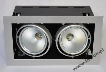 Lampa OPRAWA DOWNLIGHT regulowana wpuszcz 2X150W