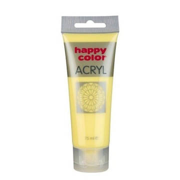 FARBA AKRYLOWA HAPPY COLOR 75ml ŻÓŁTA PASTELOWA