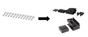 Terminale piny do wtyków FAKRA MQS AUDI RNS-E x 10szt
