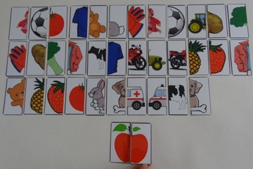 PUZZLE 2 DWU ELEMENTOWE dla dzieci laminowane