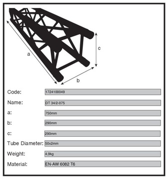 Ферма DuraTruss DT 34/2-075