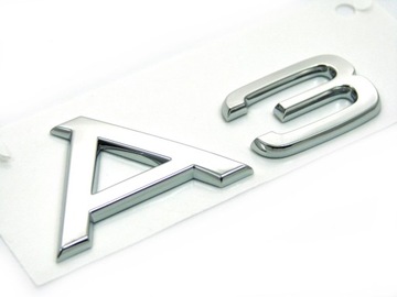 AUDI A3 8P ZNAKY LOGO CHRÓM ZNAK