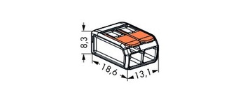 БЫСТРОСОЕДИНИТЕЛЬ WAGO 2x02-4мм 5шт 17547