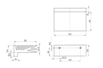 РАДИАТОР PR144/54/SE/M3 ALUTRONIC длина 54мм