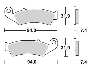 Тормозные колодки ИТАЛЬЯНСКИЕ Тормозные колодки HONDA CR 125 1987-1994 передние