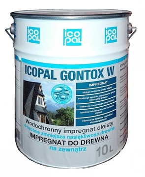 ICOPAL GONTOX W Impregnat do drewna 10l Bezbarwny