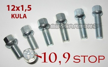 Болты обода колеса LONG 12x1,5x40 BALL VW Golf 1 2 3 Polo Mercedes W210