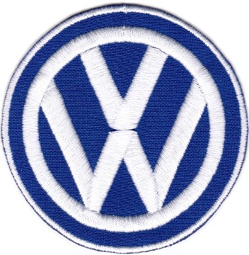 Naszywka naprasowanka VW VOLKSWAGEN NIEBIESKA termoprzylepna haft 7,6cm