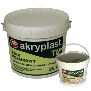 AKRYPLAST tynk mozaikowy z brokatem+grunt -na 10m2