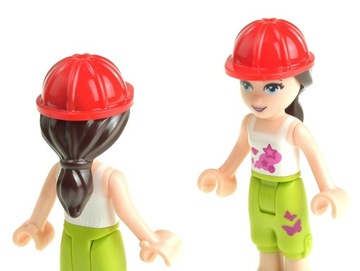 LEGO Włosy damskie kask 16178pb01 czerwony