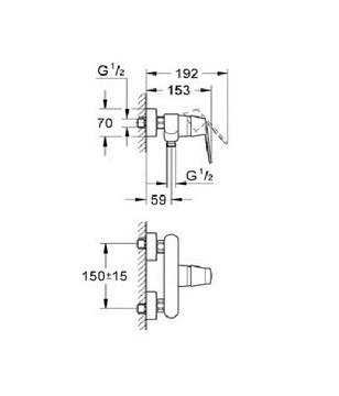 фото ориг. №8, Shower mixer eurosmart 32837000 grohe