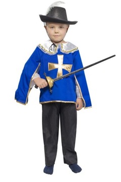 STRÓJ MUSZKIETER NIEBIESKI DARTANIAN 110-116