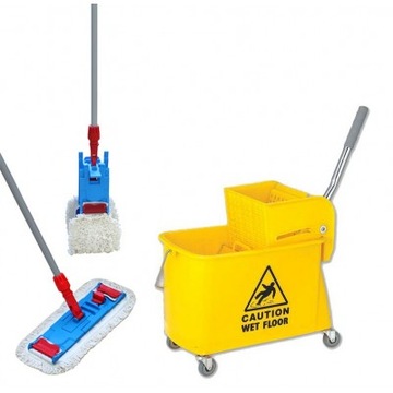 ZESTAW SPRZĄTAJĄCY dwukomorowy 20L + MOP 50CM