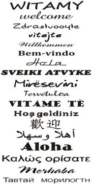 Napis na ścianę naklejka przedpokój - Witamy - 151