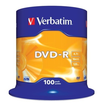 VERBATIM DVD-R диски 4,7Гб 16x торт 100 шт АКЦИЯ!!