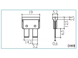 ПЛАСТИННЫЙ ПРЕДОХРАНИТЕЛЬ UNI VAL 25А 19ММ 10ШТ.