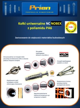 Дюбели дюбели универсальные NOBEX-NC 8x40 - 100 шт.