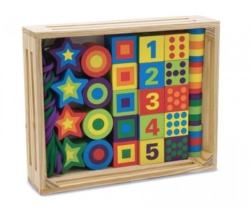 Zestaw dla dzieci Kolorowe Korale do nawlekania Melissa and Doug