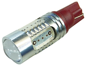 Najmocniejsze T10 LED w5w COB w16 czerwona 12V 24V