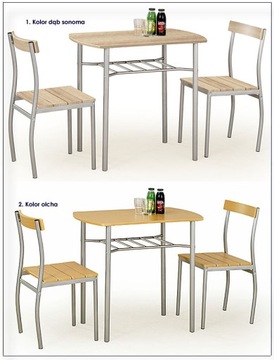 КОМПЛЕКТ СТОЛ+2 СТУЛА, ВЕНГЕ, 2-МЕСТНЫЙ, 2-МЕСТНЫЙ