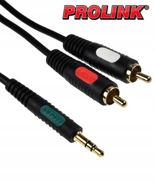 KABEL 2 RCA-JACK 3.5mm AUDIO PROLINK CLASSIC 10m