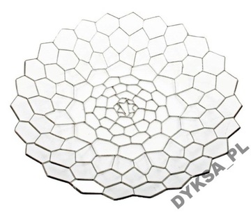 PATERA DO CIASTEK METALOWA srebrna śr. 41cm