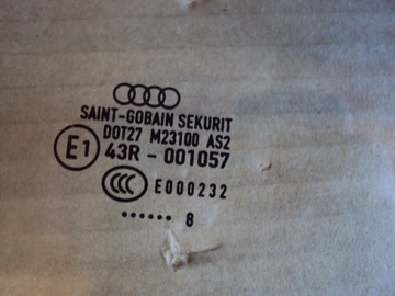 ОКНО ЗАДНЕЕ ПРАВОЕ AUDI A3 SPORTBACK 08