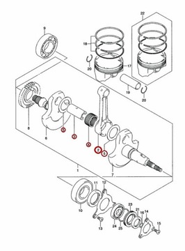 ШАТУН В КОМПЛЕКТЕ SUZUKI EIGER KINGQUAD 400 OEM