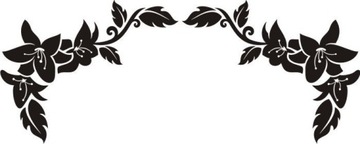 Naklejka na ścianę motyl kwiaty dekor Ornament 154