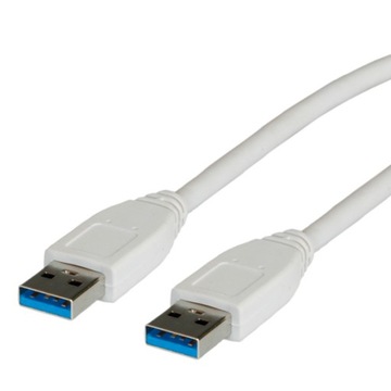 KABEL PRZEWÓD USB 3.0 TYP A M-A M, 3M BIAŁY