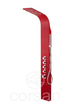 фото ориг. №1, Panel shower corsan with hydromassage, with hydromassage thermostat red