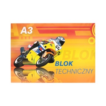 Blok techniczny A3/10 biały 240g Kreska