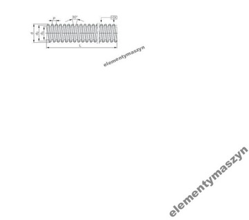 Трапециевидный винт Tr 22x5 мат. Ск15 Д=1500мм