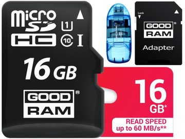 GOODRAM KARTA MICRO 16GB CLASS 10 UHS + CZYTNIK SD