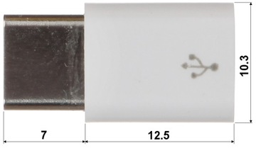 Адаптер вилка USB-C/разъем micro USB