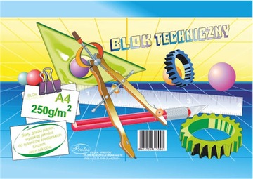 Blok techniczny A4 250g Biały 288896