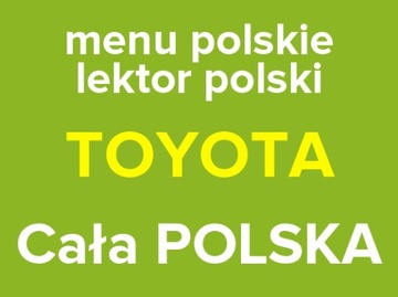 POLSKIE MENU NAWIGACJA TOYOTA MAPA LAND CRUSIER V8