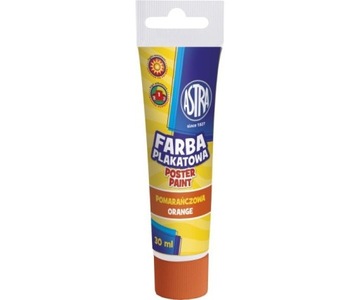 FARBA PLAKATOWA ASTRA TUBA 30 ml POMARAŃCZOWA