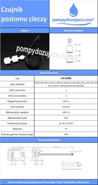 Поплавковый датчик уровня жидкости CAT/006