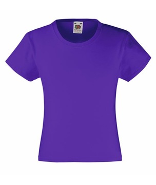 Fruit of the Loom koszulka t-shirt Girls Pur 5-6